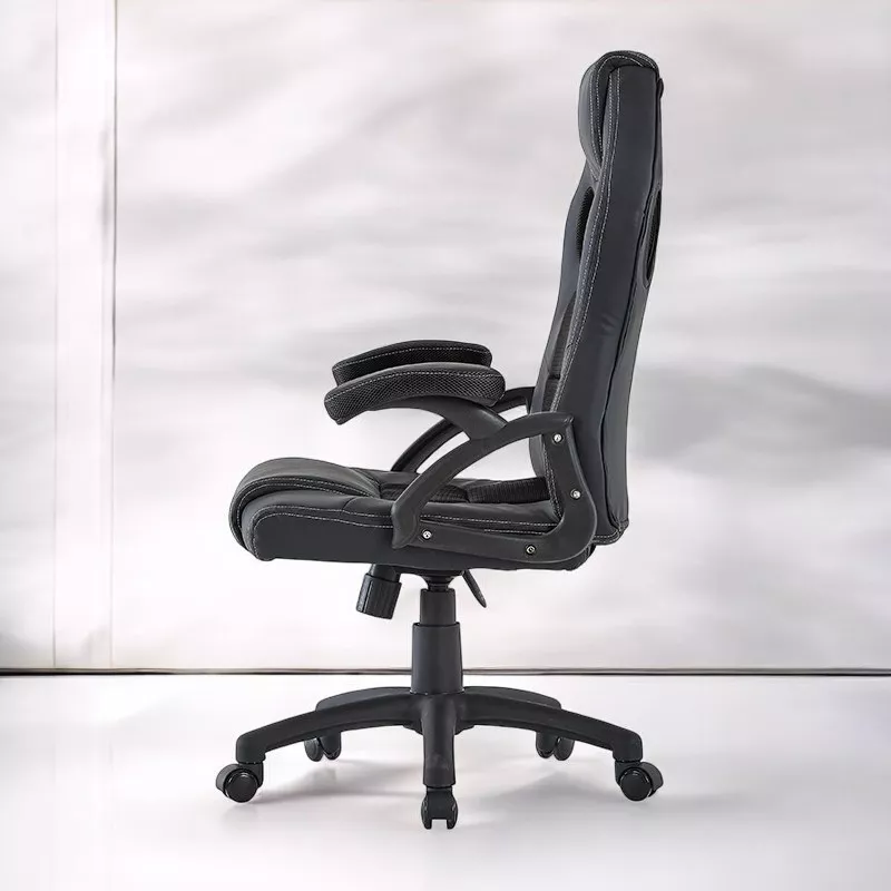 Scaun gaming ergonomic cu mesh respirabil, reglabil pe inaltime, 150 kg, negru