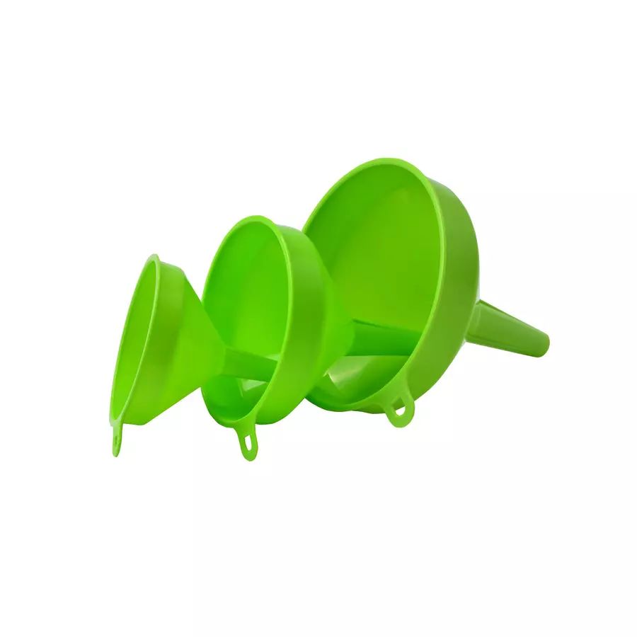 Set 3 pâlnii din plastic pentru bucătărie, 3 dimensiuni, Perfect Home