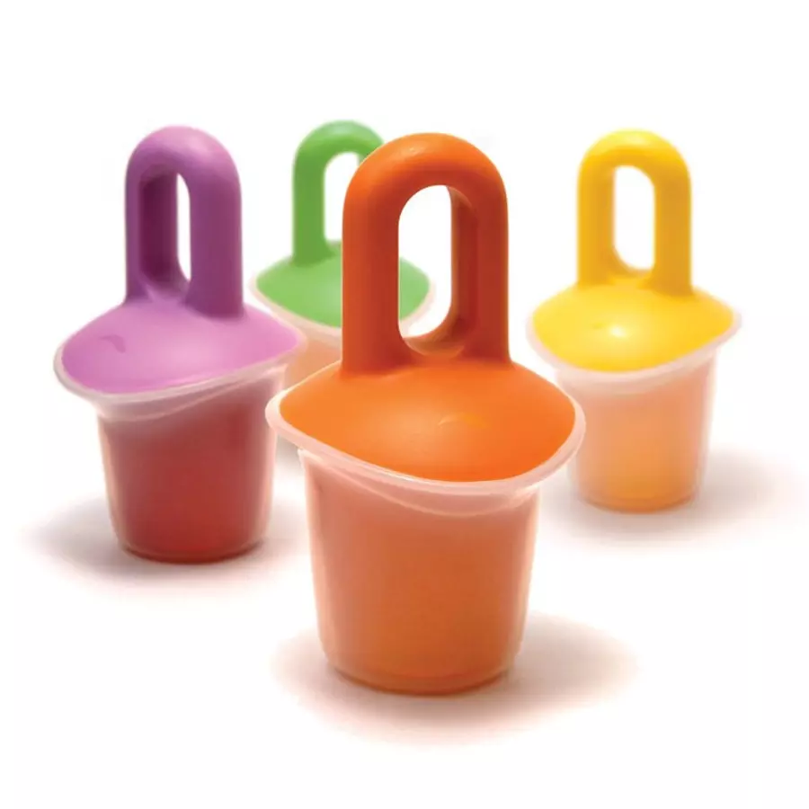 Set 4 forme pentru înghețată cu mâner, porții 6×8 cm, Perfect Home