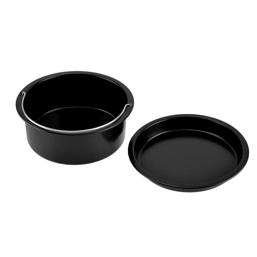 Set 2 inserții pentru friteuză cu aer cald, oțel antiaderent, 17–17,5 cm