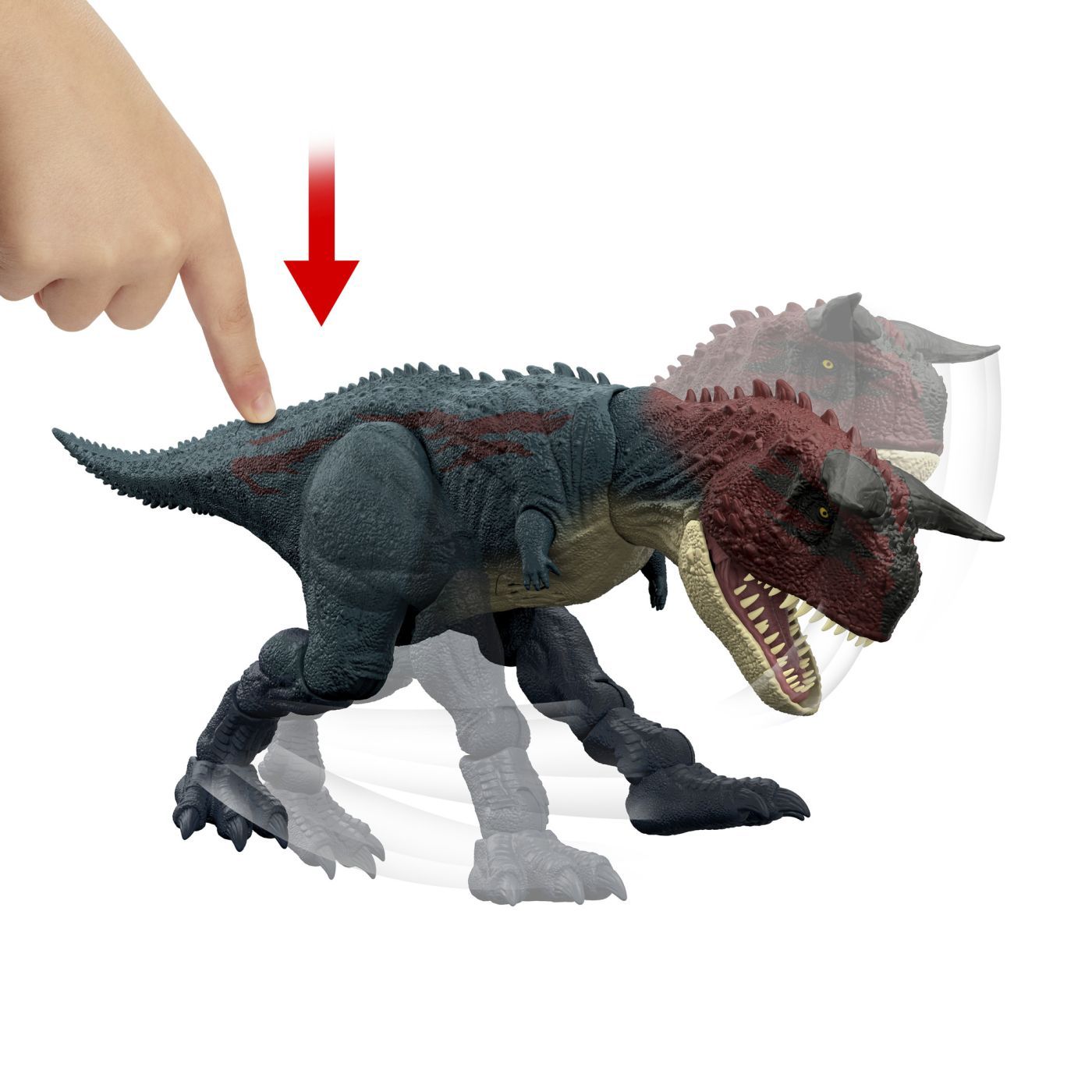 JURASSIC WORLD SURVIVAL CHARGE AND CHOMP DINOZAUR INTERACTIV CARNOTAURUS SuperHeroes ToysZone