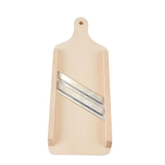 Răzătoare pentru varză cu 2 cuțite din metal, suport din lemn 37x14 cm