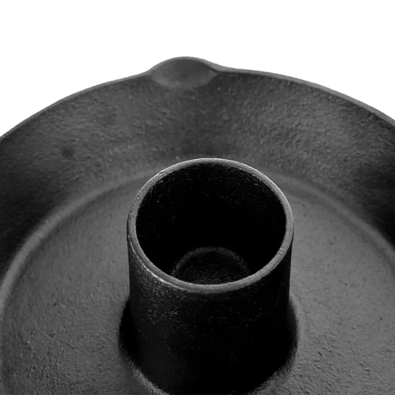 Tigaie din fontă pentru pui la grătar Orion, 28 cm, cu suport central