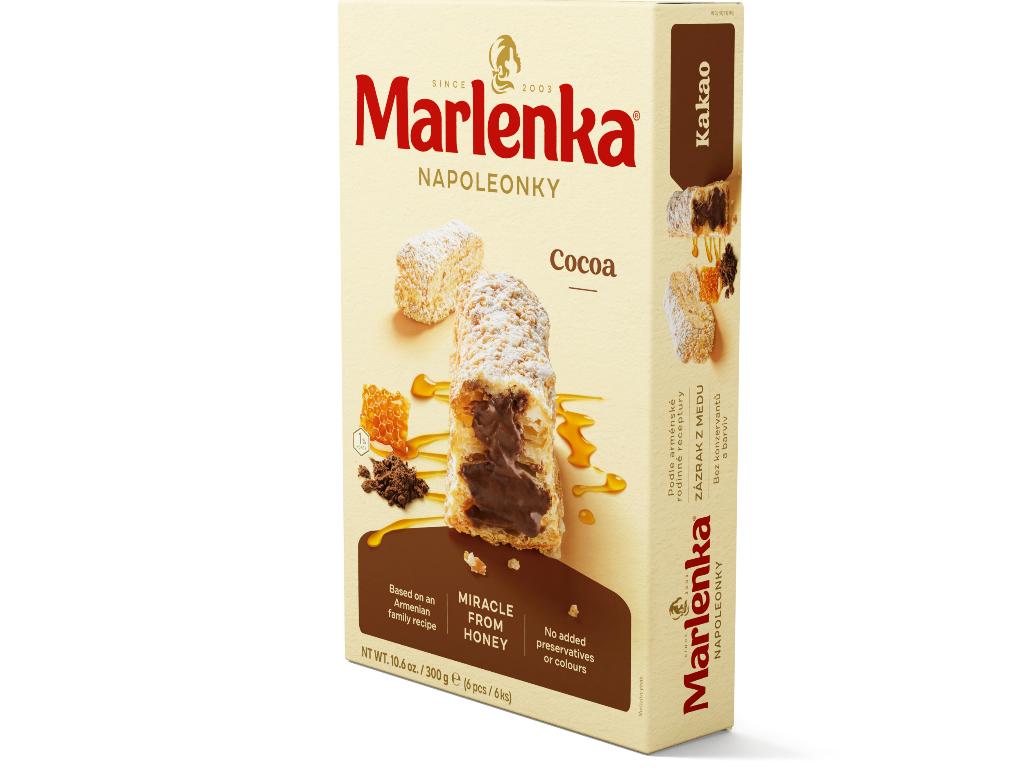 Napoleonky Marlenka cu cremă de cacao 300g, prăjitură tip rulou