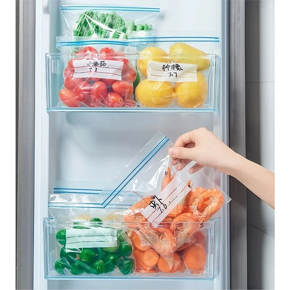 Set 30 pungi resigilabile 26,5x28 cm, 3,7 L, pentru alimente si organizare