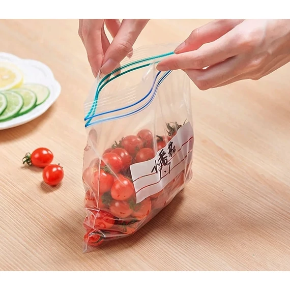 Set 30 pungi resigilabile 26,5x28 cm, 3,7 L, pentru alimente si organizare