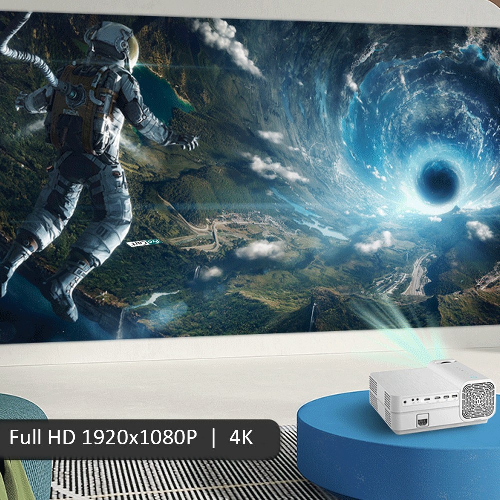 Videoproiector 4K WiFi Home Theater 7000 lm, Full HD, HDMI/USB, Miracast