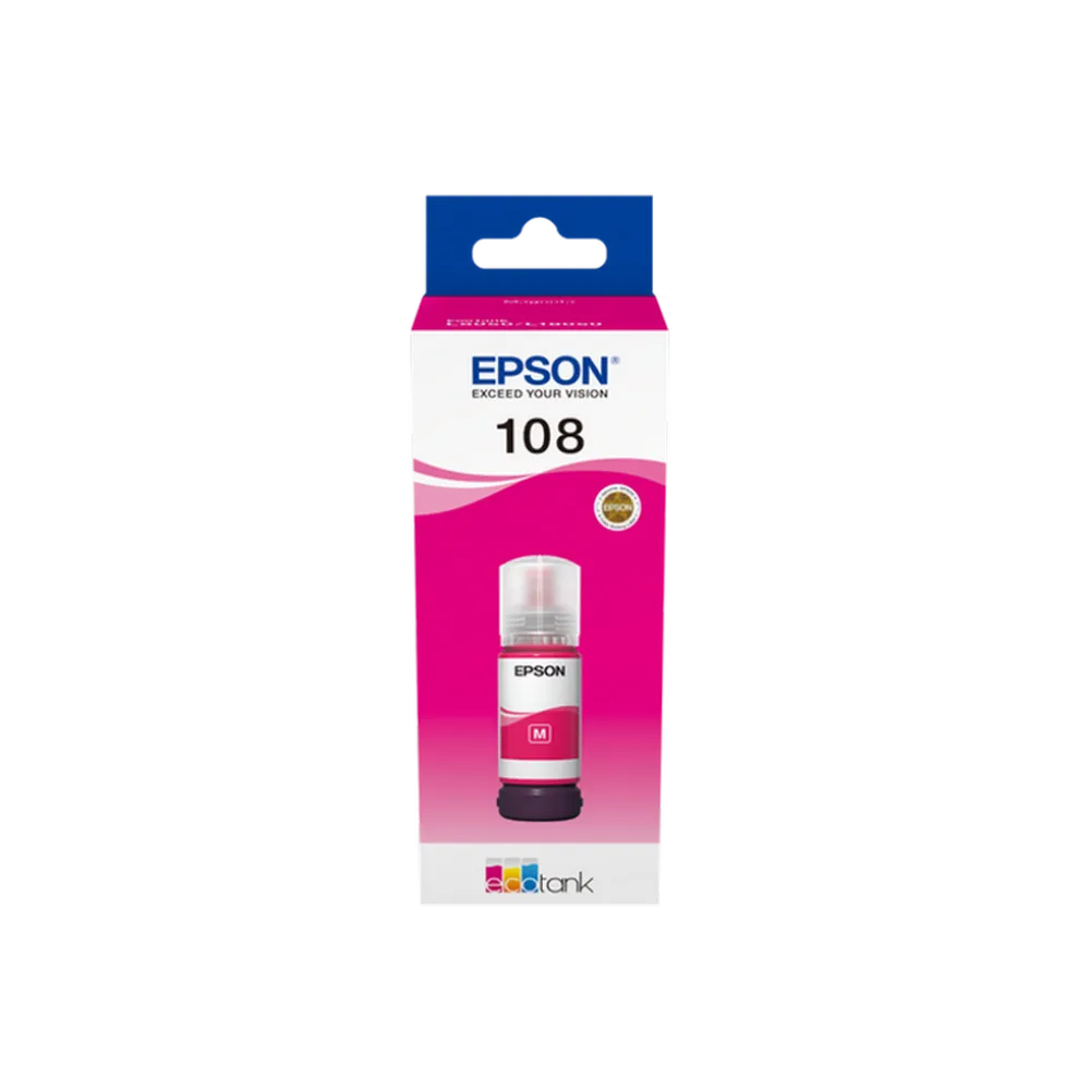 Cerneală originală Epson 108 EcoTank magenta, 70 ml, pentru L8050/L18050