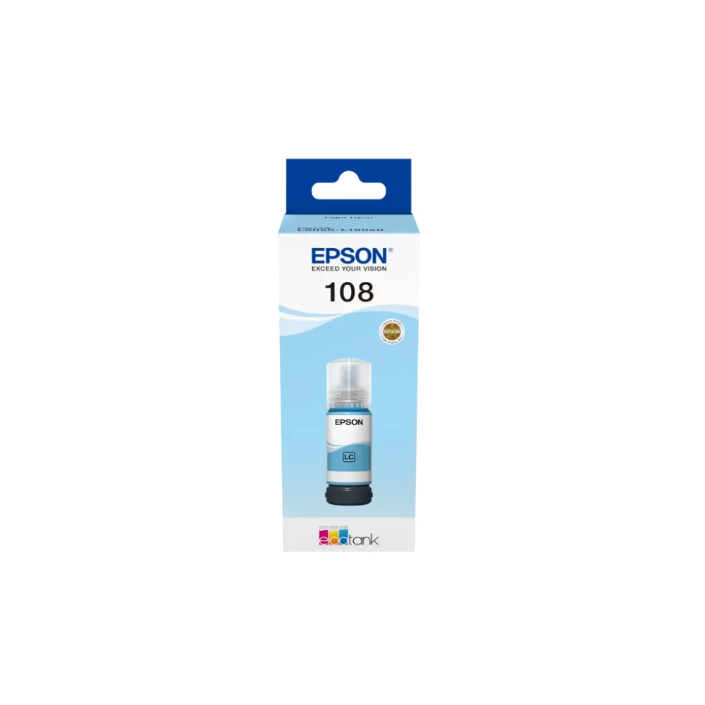 Cerneală originală Epson 108 EcoTank Light Cyan, 70 ml pentru L8050/L18050