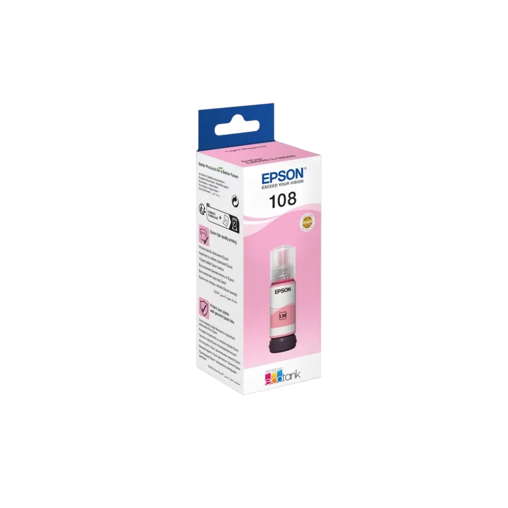 Cerneală originală Epson 108 EcoTank Light Magenta, 70 ml pentru L8050/L18050