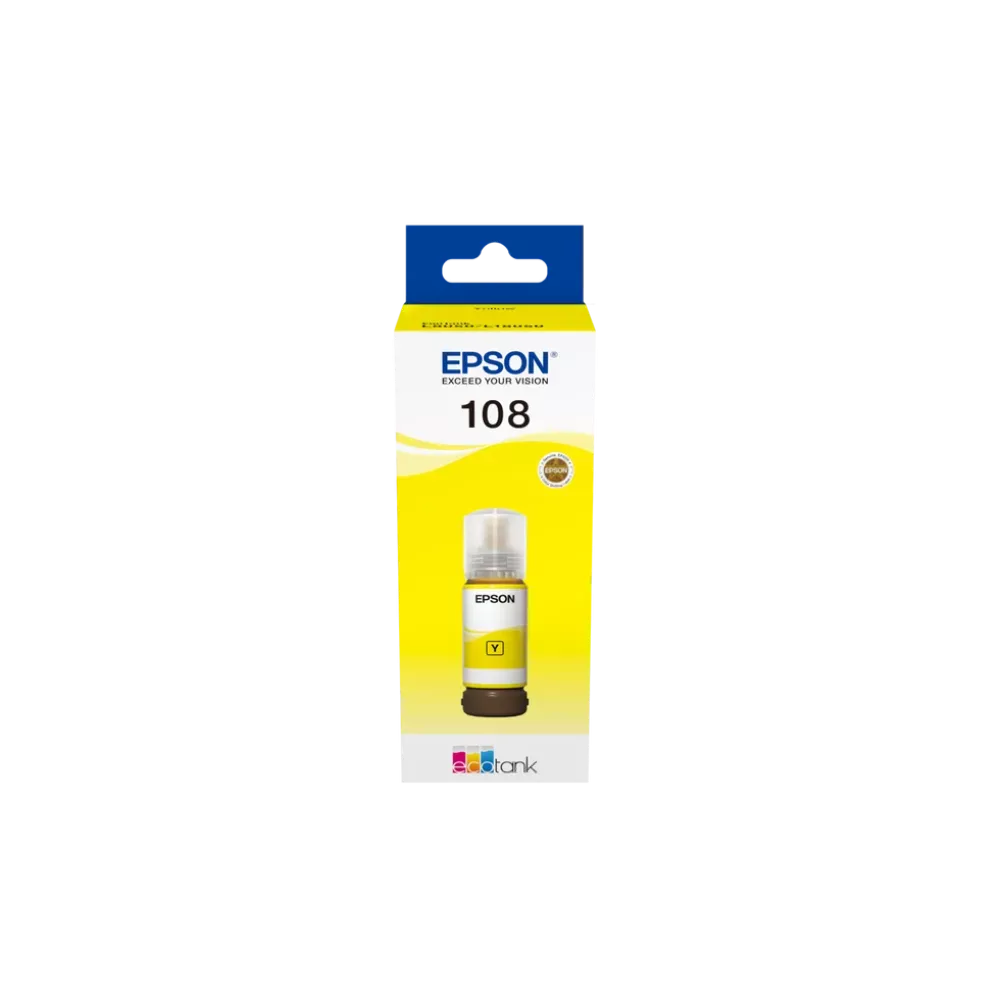 Cerneală originală Epson 108 EcoTank galben (Yellow) 70 ml, pentru L8050/L18050