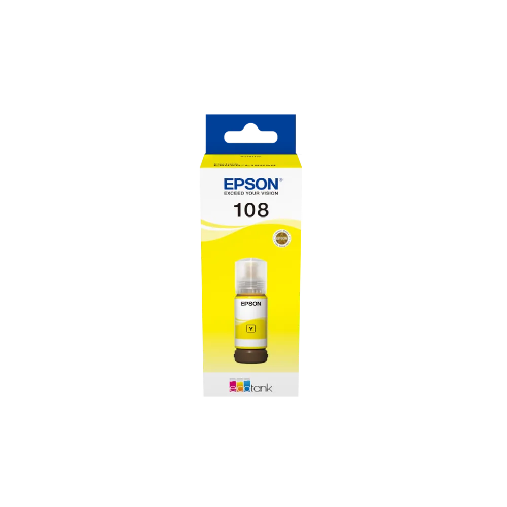 Cerneală originală Epson 108 EcoTank galben (Yellow) 70 ml, pentru L8050/L18050