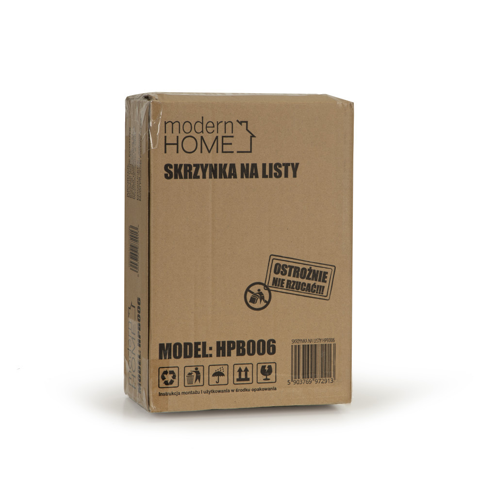 Cutie poștală Homelux antracit din oțel galvanizat, cu 2 chei și vizor