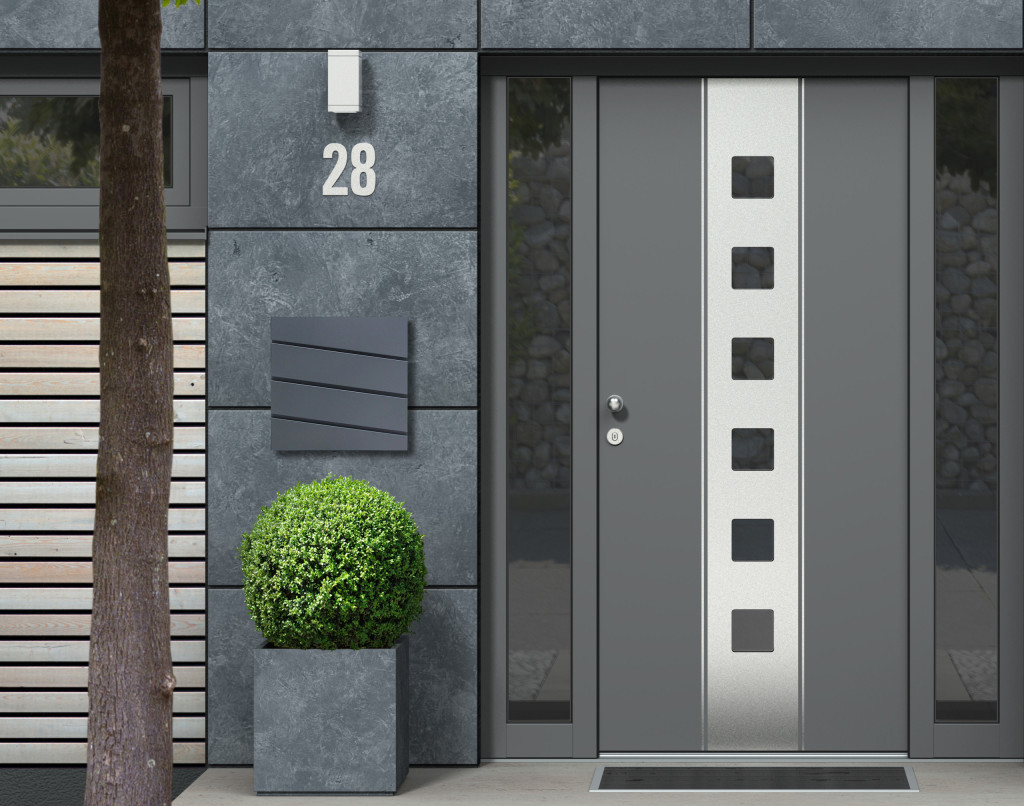 Cutie poștală Homelux din oțel galvanizat, antracit, cu suport pentru ziare