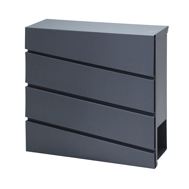 Cutie poștală Homelux din oțel galvanizat, antracit, cu suport pentru ziare