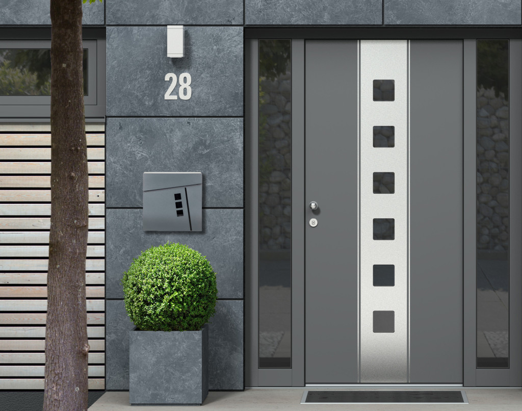 Cutie poștală Homelux din oțel galvanizat, antracit, cu suport pentru ziare