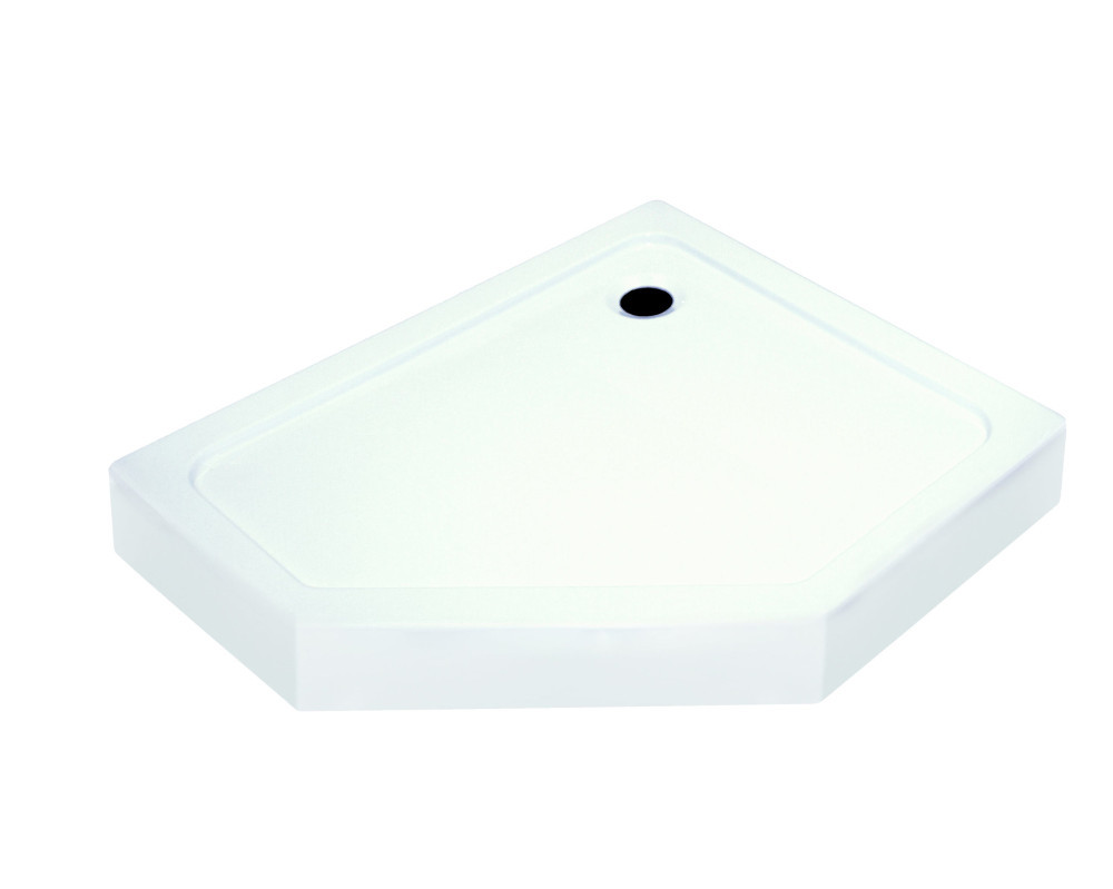 Cădiță de duș asimetrică Kerra Glasgow 100 (dreapta), acril sanitar 80x100