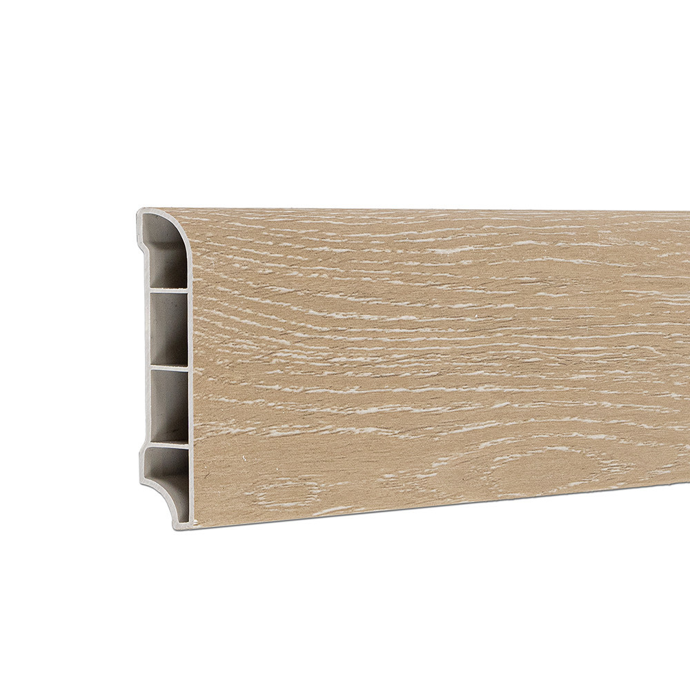 Plintă pardoseală Leziter din vinil SPC stejar Picos, 2400x60x12 mm