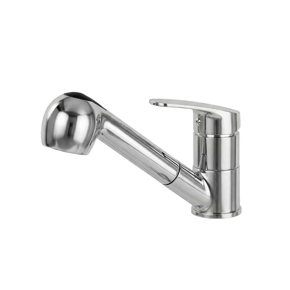 Robinet chiuvetă bucătărie Leziter Carol crom cu duș extractibil, 180 mm