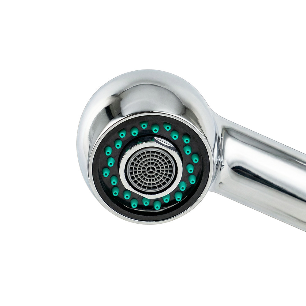 Robinet chiuvetă bucătărie Leziter Carol crom cu duș extractibil, 180 mm