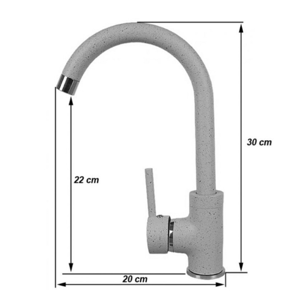 Robinet chiuvetă bucătărie Leziter Noril bej, monocomandă, gât U cu aerator