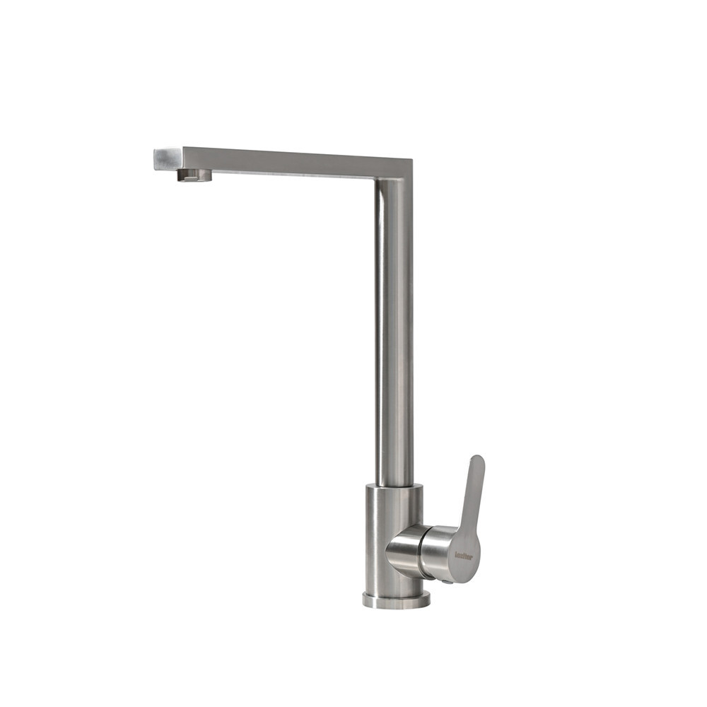 Robinet chiuvetă bucătărie Leziter Valen din inox, pivotant 360°, finisaj lustruit