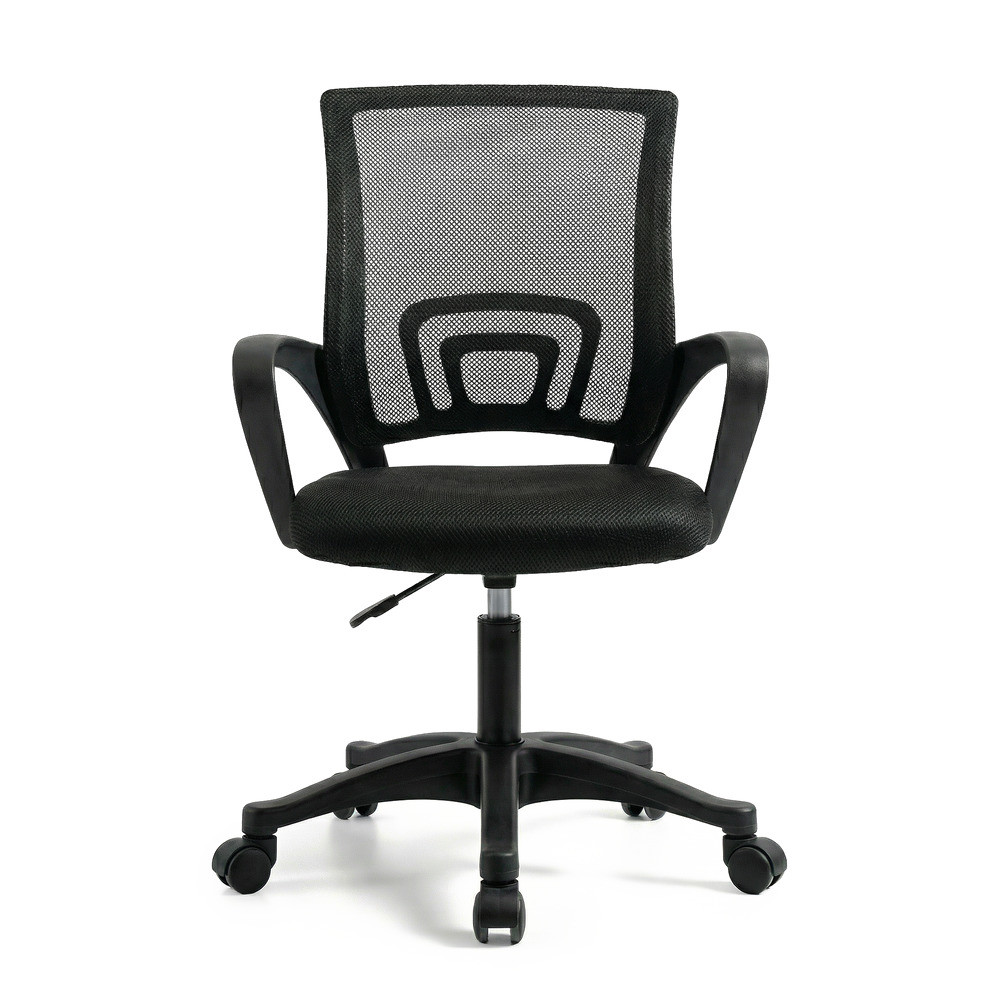 Scaun de birou pivotant Leziter Tivo negru, spatar mesh, inaltime reglabila