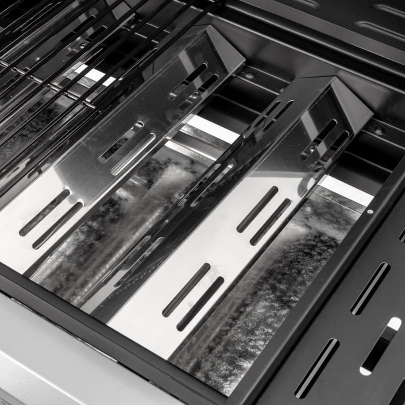 Grătar pe gaz Mirpol Brenner G3N cu 3 arzătoare, grilă din fontă și termometru