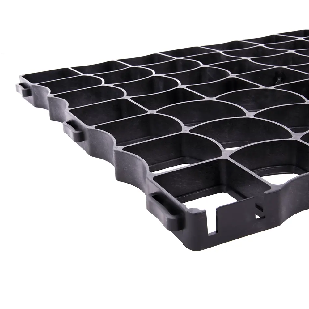 Grilă eco pentru parcare P3, 50x50x3 cm, 180 t/mp, neagră, modulară