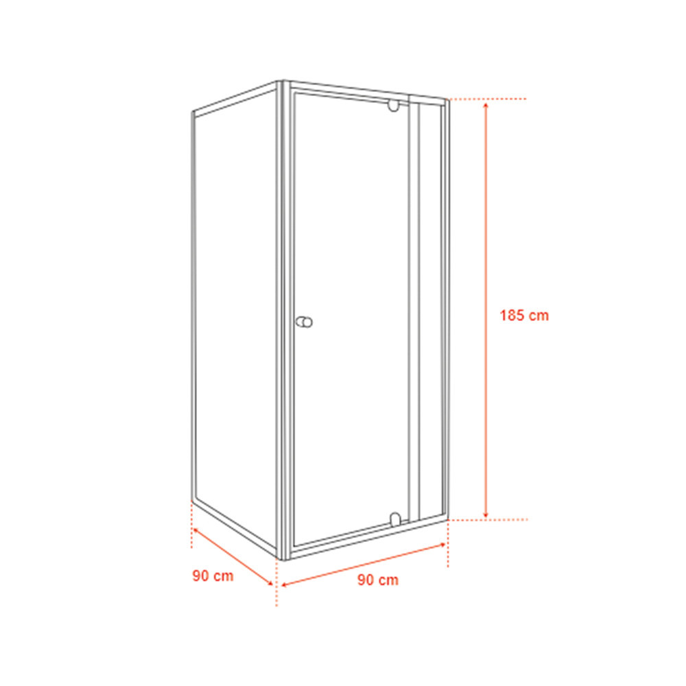 Leziter Flexi colț montat unghiular cabină de duș 90x90 cm fără tavă de duș negru