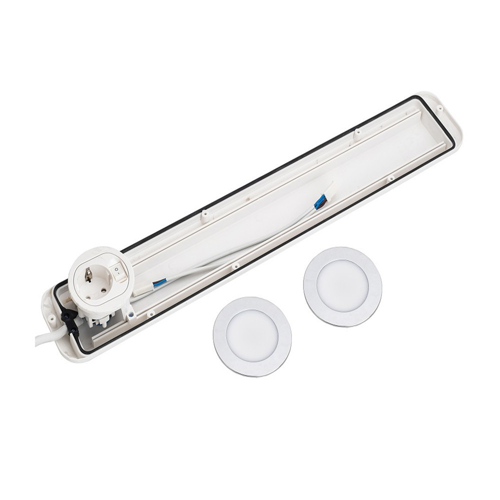 Lampă spot LED Leziter cu cadru, 2 lumini, 4000K, alb, 55 cm