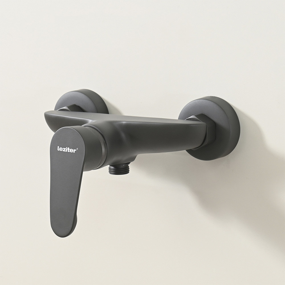 Robinet de duș Leziter Colly GunGrey (gri închis), montaj pe perete