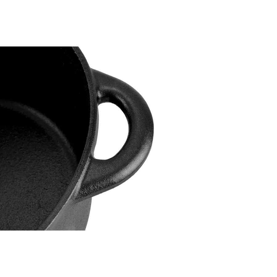 Cratiță din fontă cu capac 26 cm, 5 L, mânere curbate Perfect Home