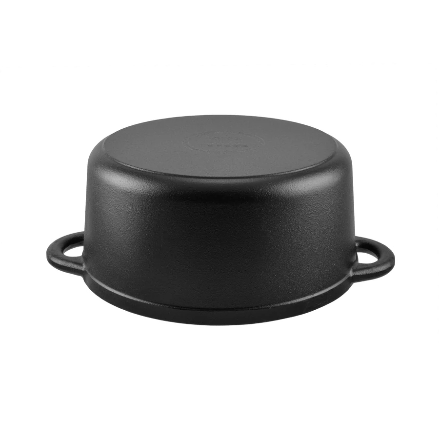 Cratiță din fontă cu capac 26 cm, 5 L, mânere curbate Perfect Home