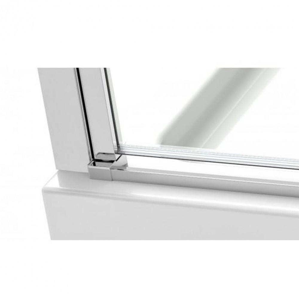 Cabină de duș pătrată Leziter Simple cu ușă batantă, sticlă 6 mm