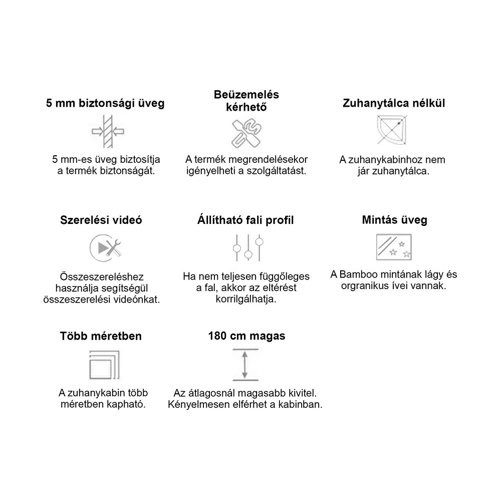 Cabină de duș pătrată Leziter Spirit Bamboo 90x90, uși glisante, fără cădiță