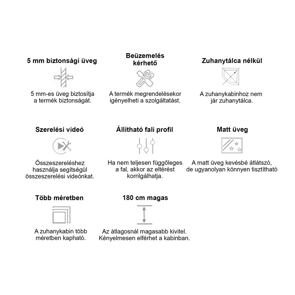 Cabină de duș pătrată Leziter Spirit Matt 90x90x180 cm, fără cădiță