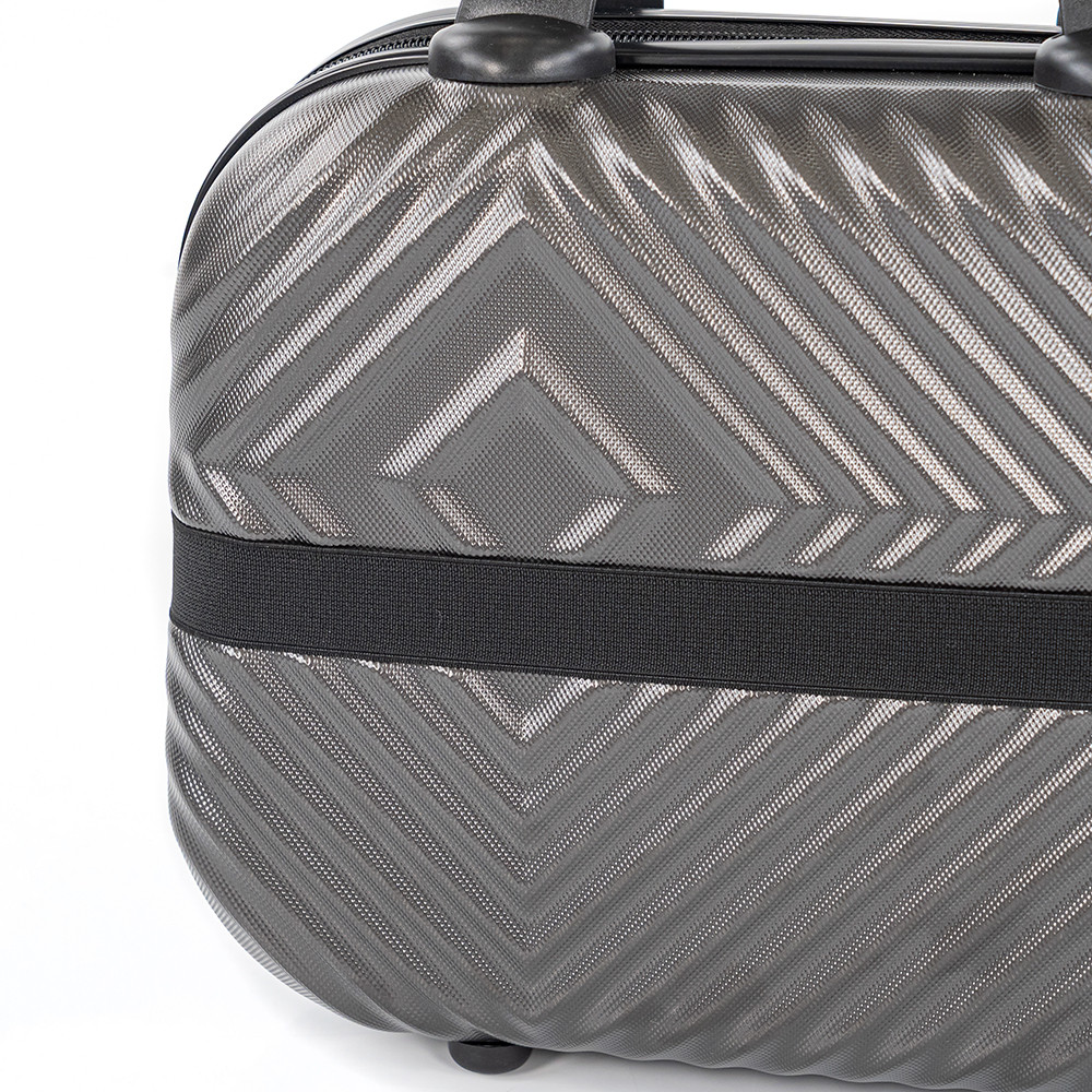 Valiză de mână Leziter TraveLux Pro, ABS rigid, 28×36×16 cm, 11L, gri