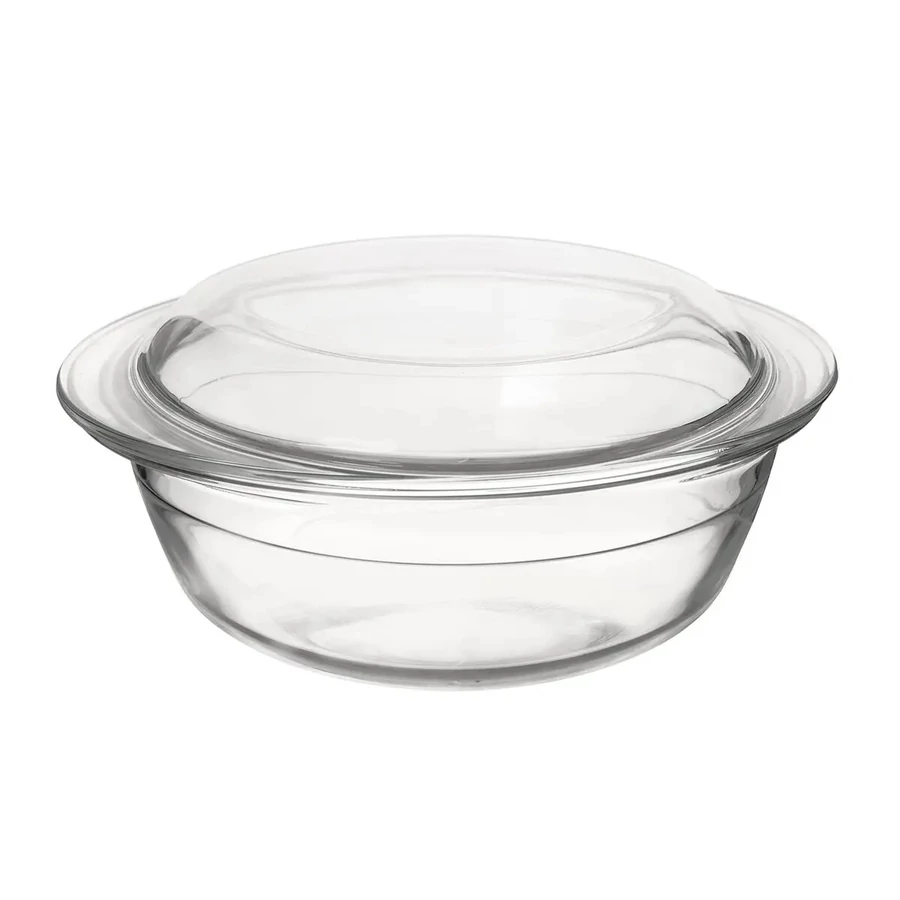 Vas de copt din sticlă termorezistentă Orion 2în1 cu capac, 23 cm