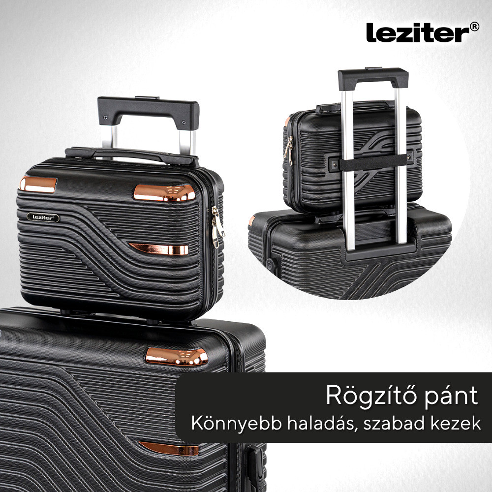 Geantă cosmetice de călătorie Leziter TraveLux Urban, capac dur, 10L, negru
