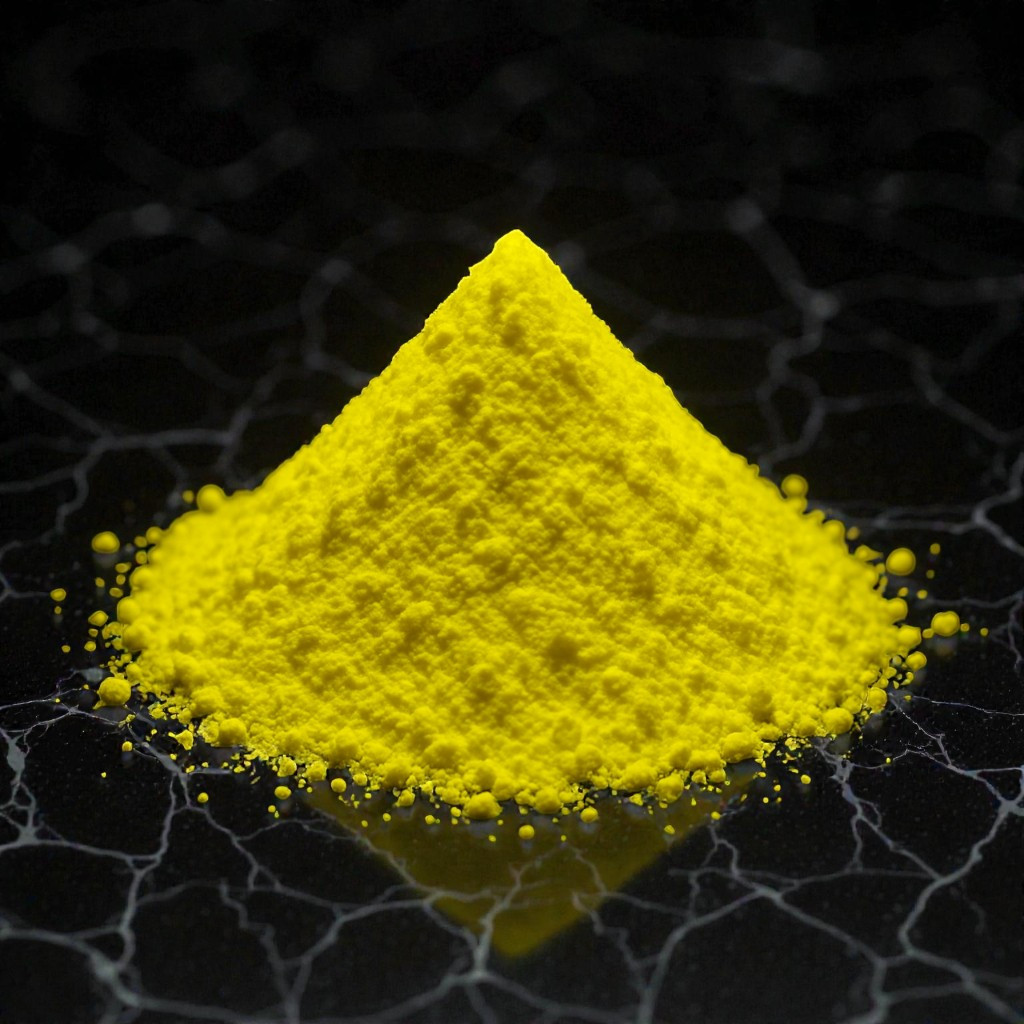 Pigment galben fluorescent UV (neon) pentru vopsea si rasina, 100 g