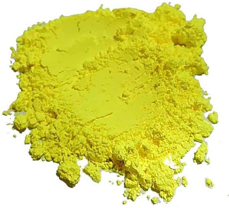 Pigment galben fluorescent UV (neon) pentru vopsea si rasina, 100 g