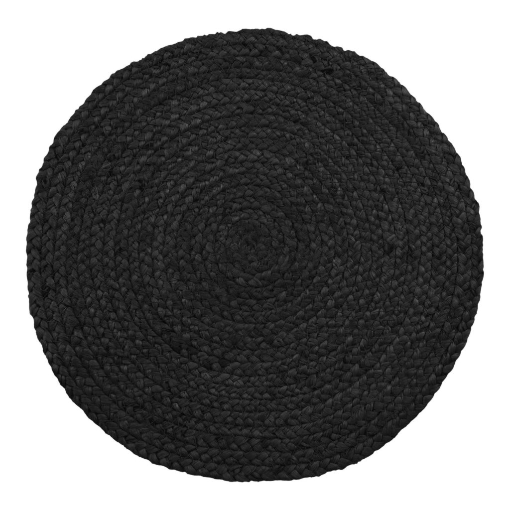 Set 4 saltele de masă House Nordic Bombay din iută împletită, gri închis, 38 cm