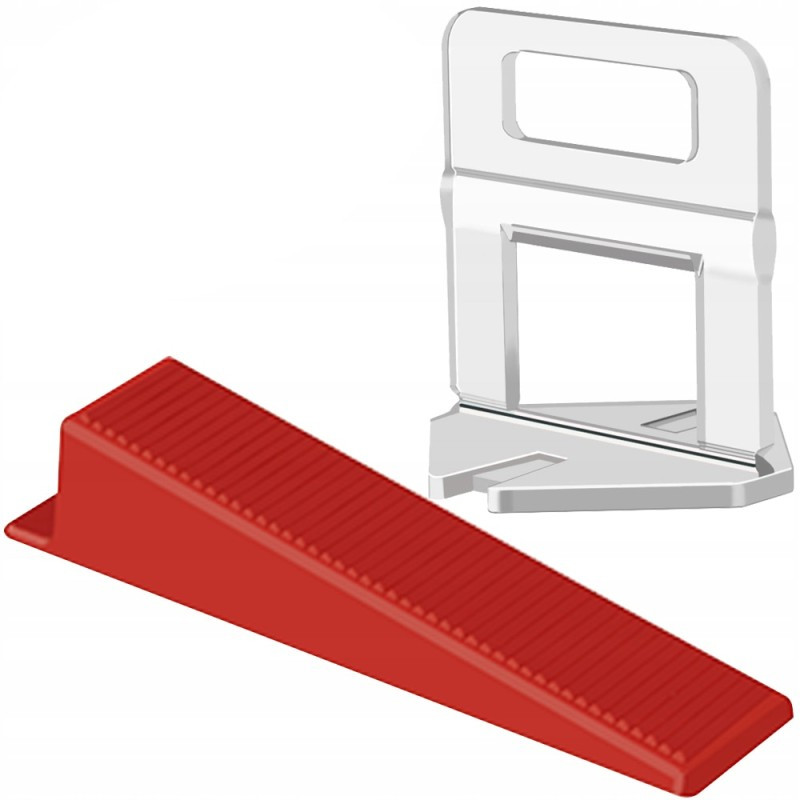 Kit nivelare gresie si faianta 1 mm cu cleste, 100 cleme si 100 pene