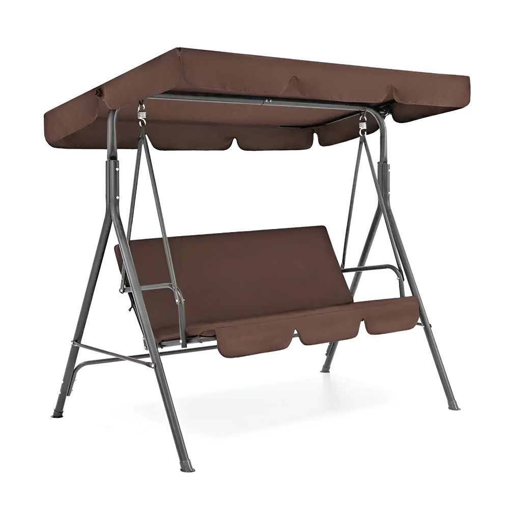 Balansoar de grădină Leziter Serenita, 3 locuri, 200 kg, maro cafea