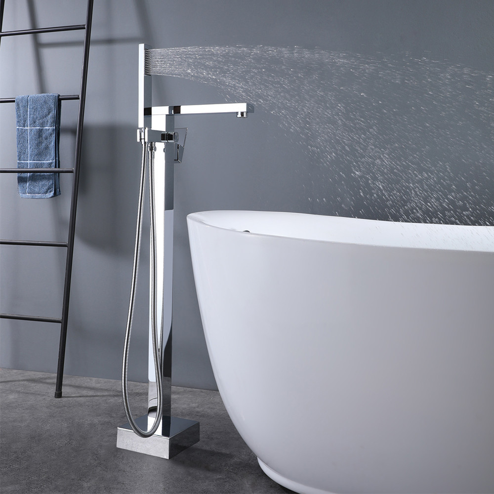 Baterie independentă Leziter Vina cromată pentru cadă, cu duș manual