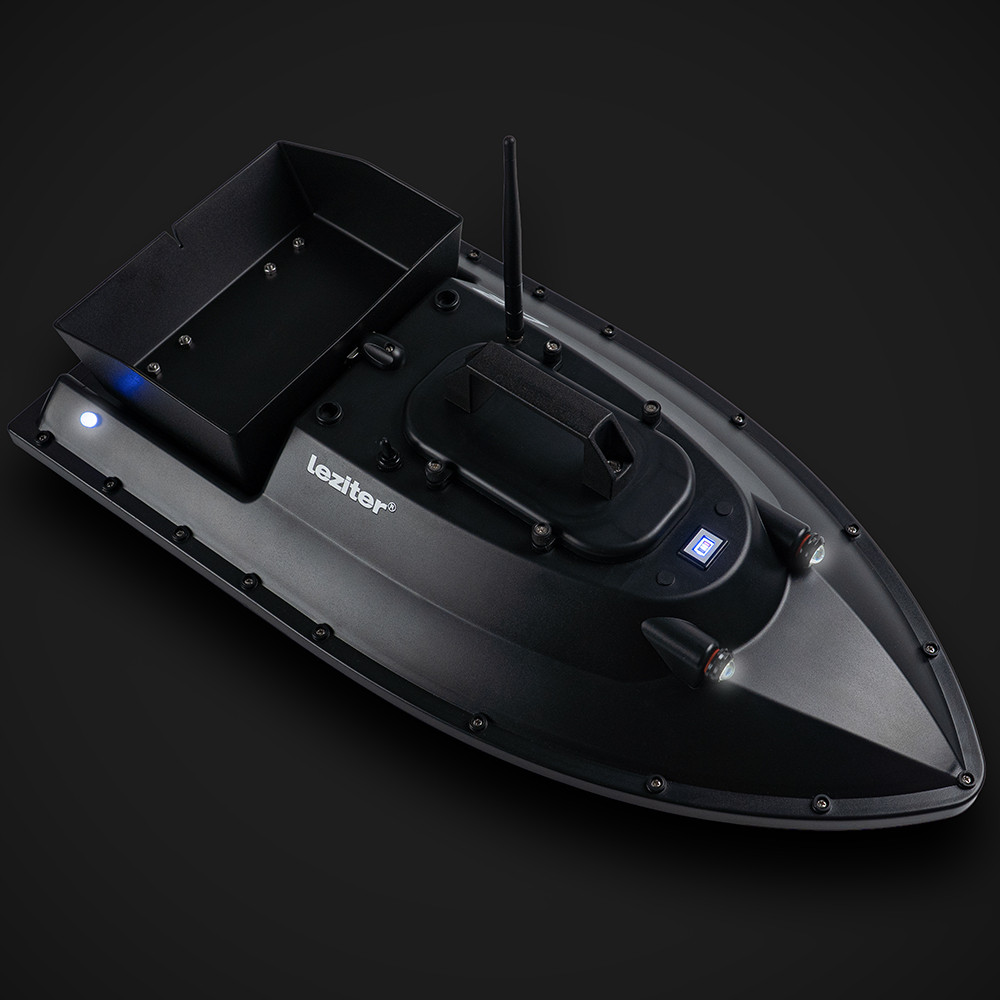 Barcă de nădire Leziter C12 cu backloader, 2,5 kg, rază 600 m, negru