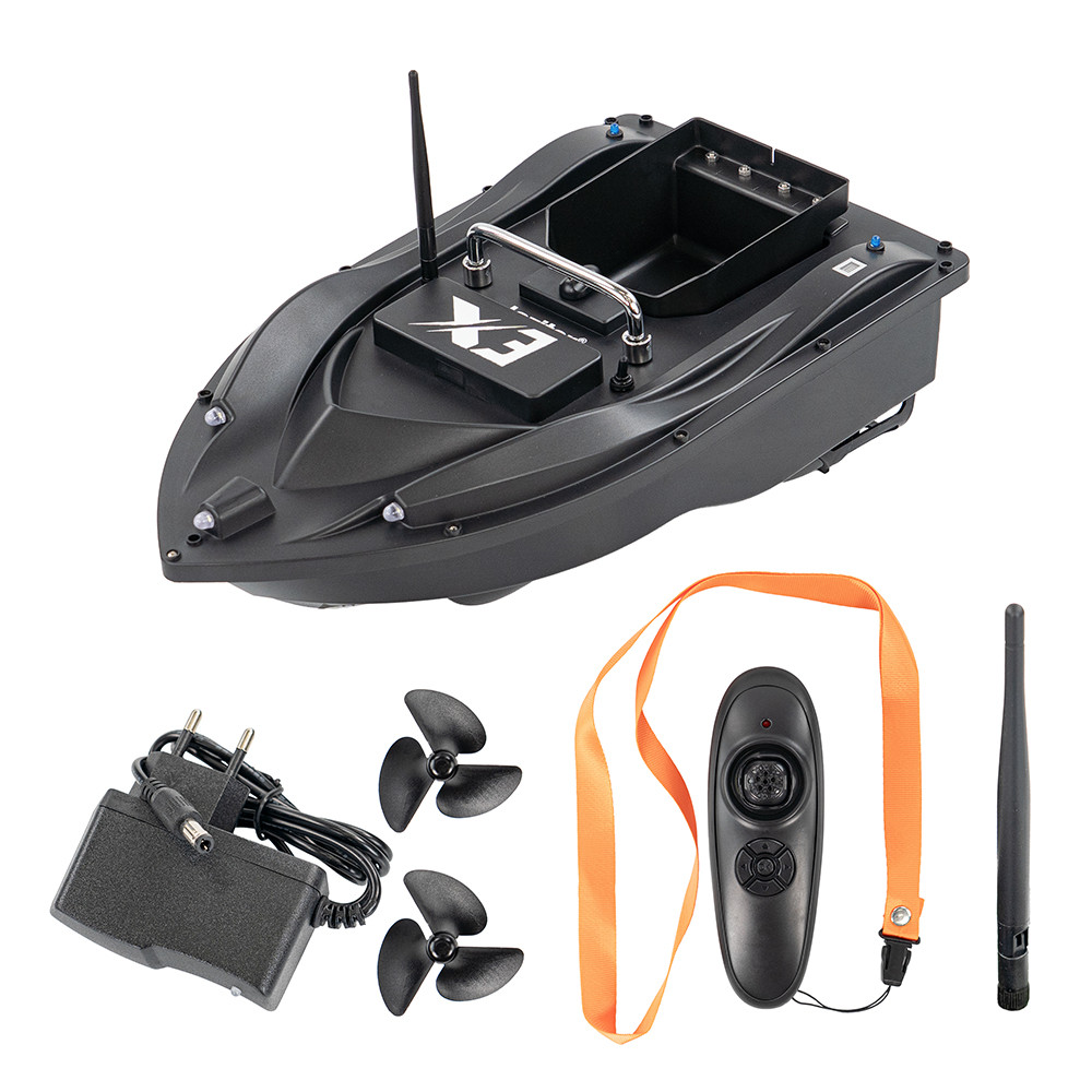 Barcă de nădire Leziter X3 Backloader, 2 kg, 500 m, cruise control, neagră