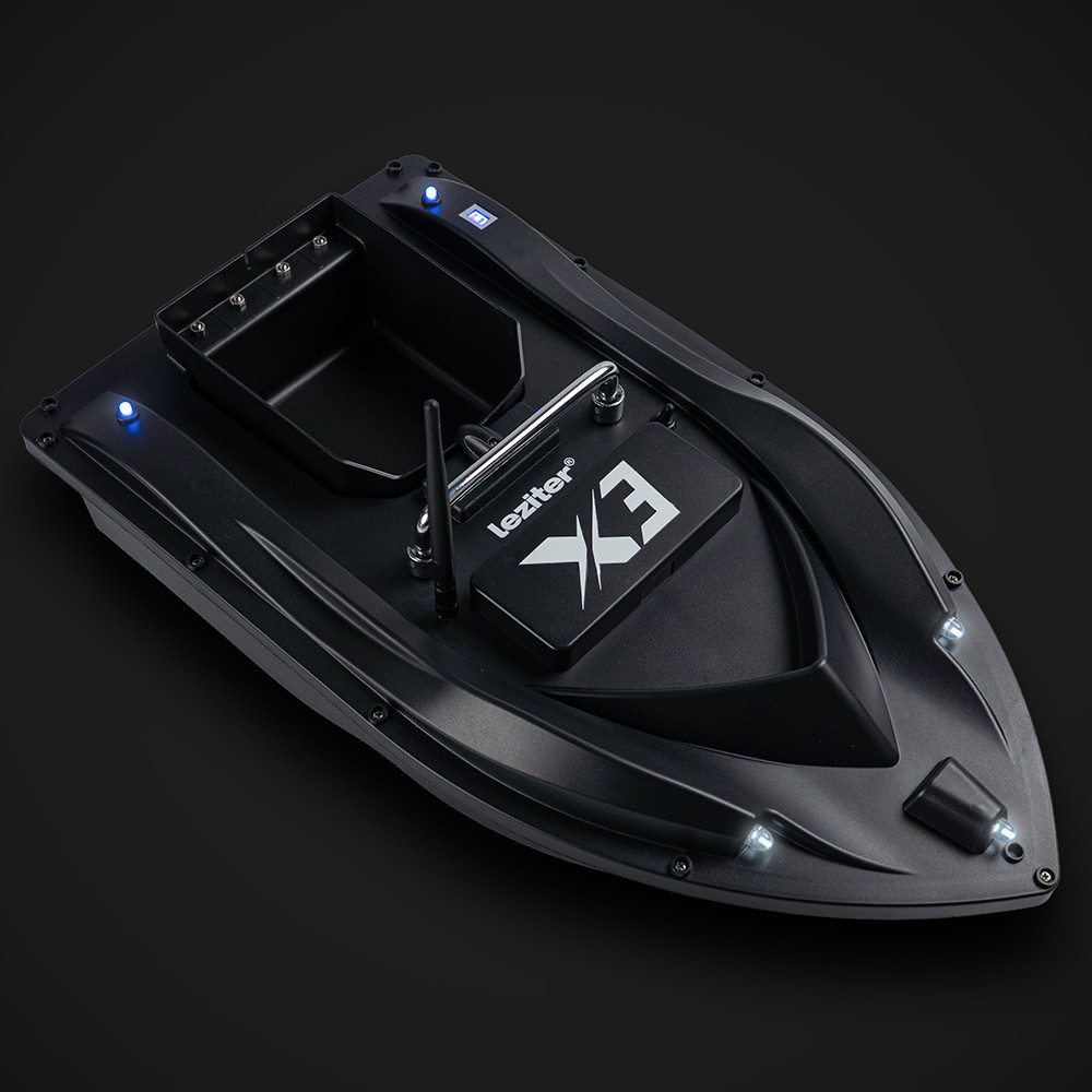Barcă de nădire Leziter X3 Backloader, 2 kg, 500 m, cruise control, neagră