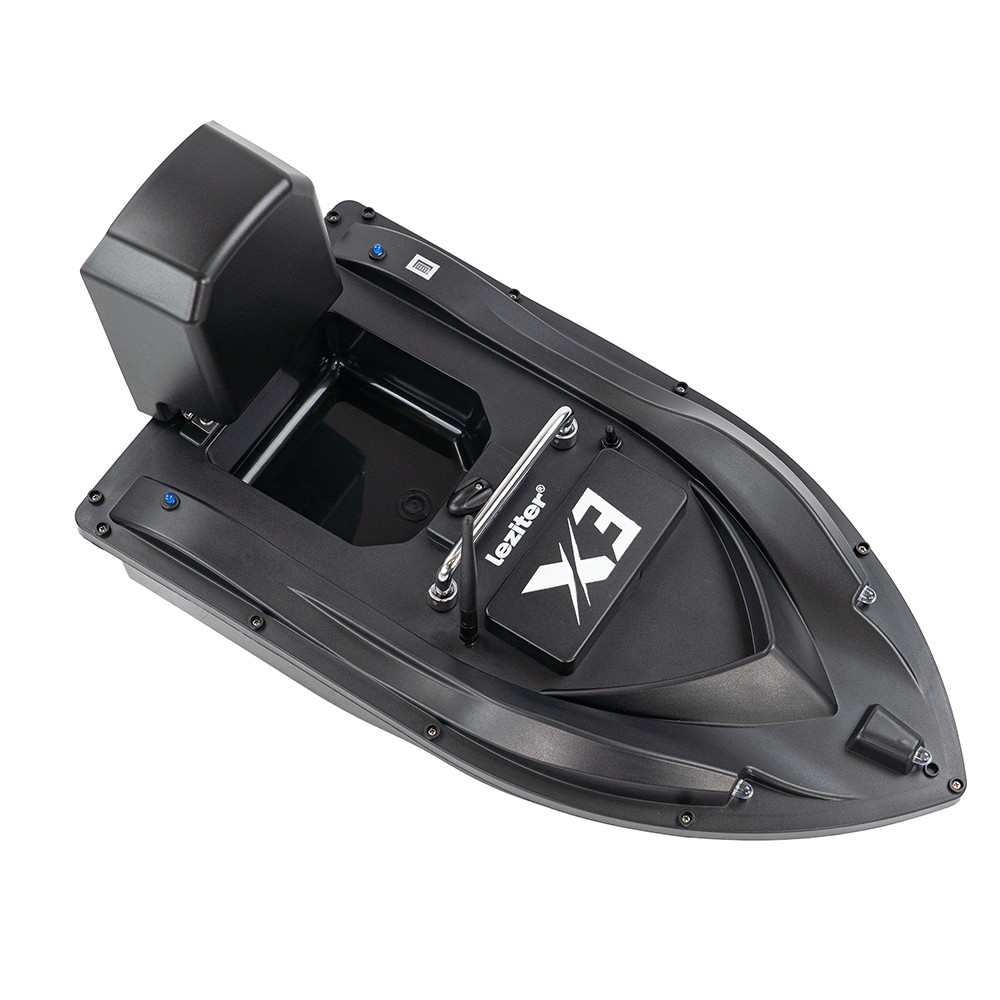 Barcă de nădire Leziter X3 Backloader, 2 kg, 500 m, cruise control, neagră